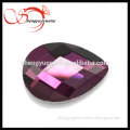 purple pear cut mirror glass gemstone for fashion pendant jewelry